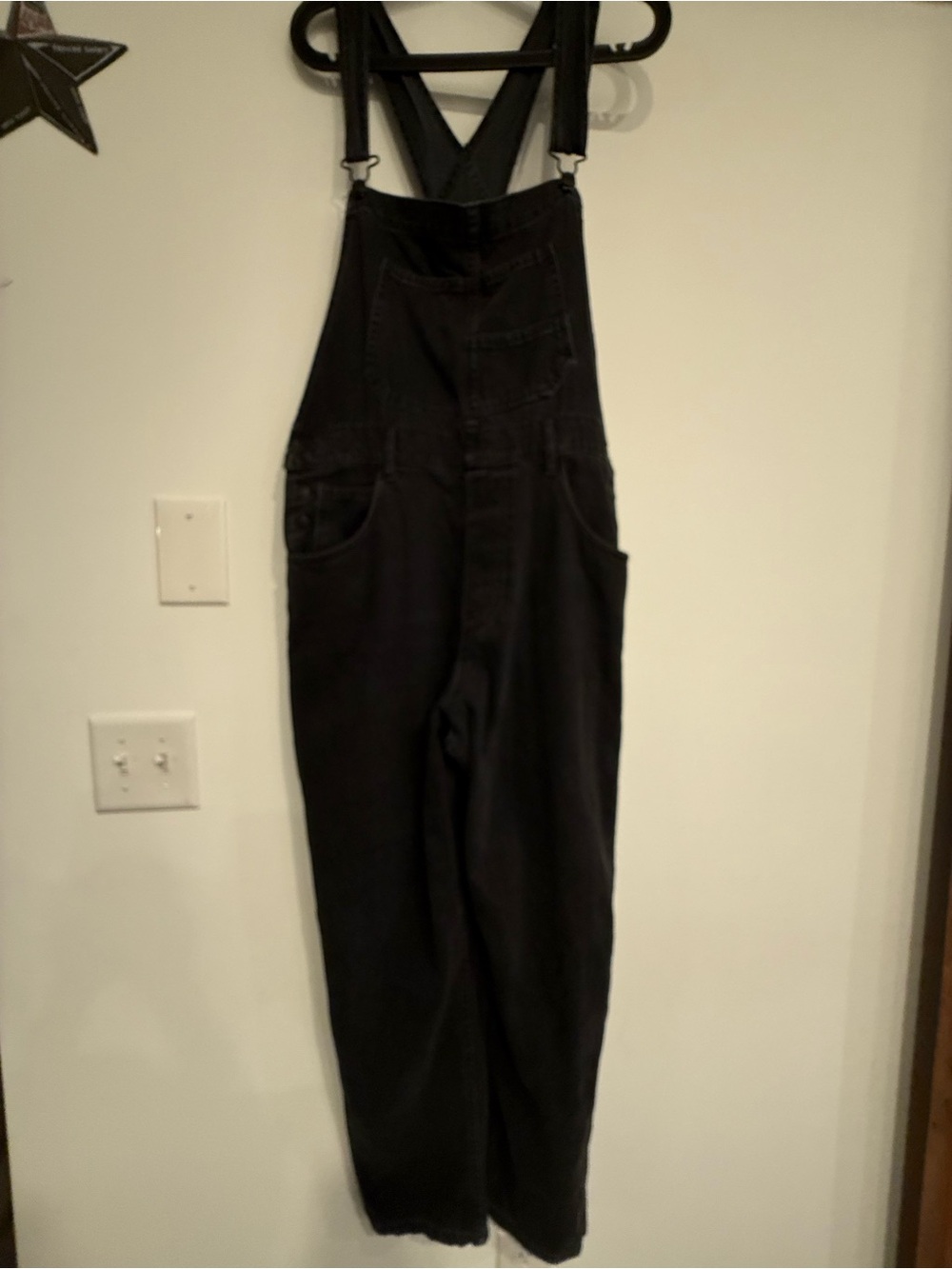 We the Free Black Relaxed-Fit Overalls